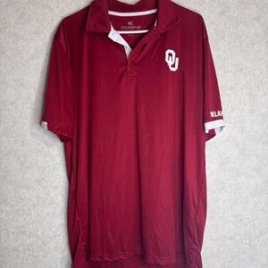 Colosseum Men's Crimson Oklahoma Sooners lightweight polo